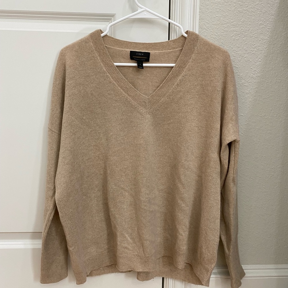J Crew Cashmere V-Neck Boyfriend Sweater